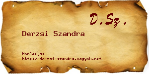 Derzsi Szandra névjegykártya